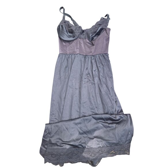 Vintage Black Lace & Satin Nightgown With Adjustable Straps*Sissy*Femboy*L*NWOT - Picture 1 of 6